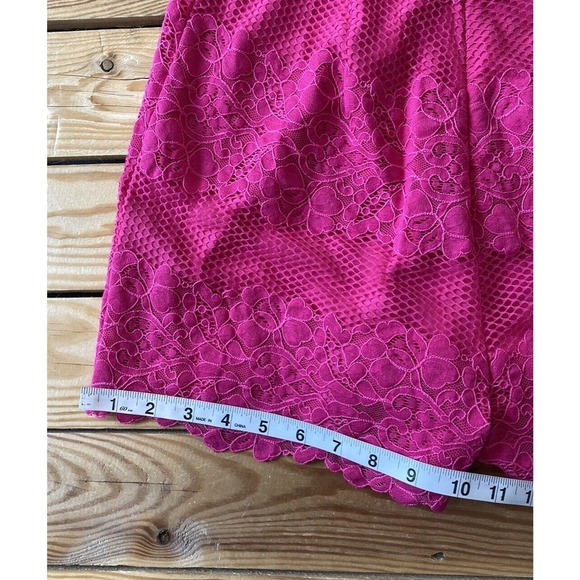 Guess Halter Top Lace Romper Size 4 Women’s Hot Pink - Picture 10 of 10